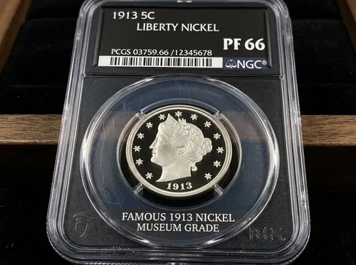 1913 Liberty Head Nickel certificado en grado PF66