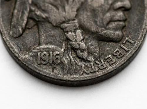 Detalle de duplicación en el 1916 Buffalo Nickel DDO FS-101