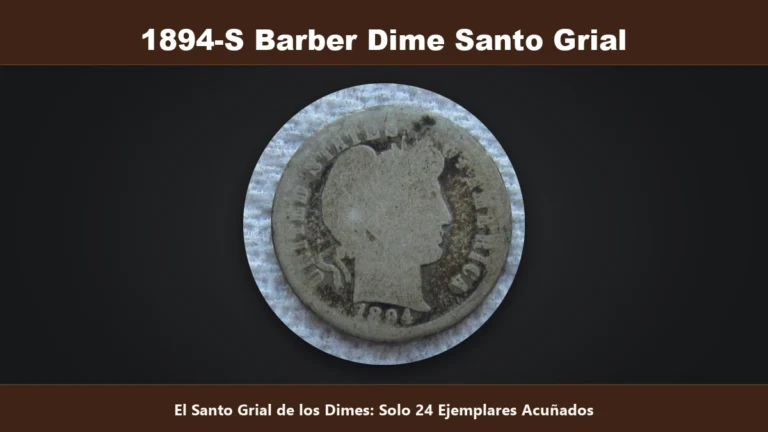 1894-S Barber Dime santo grial de diez centavos solo 24 monedas acunadas