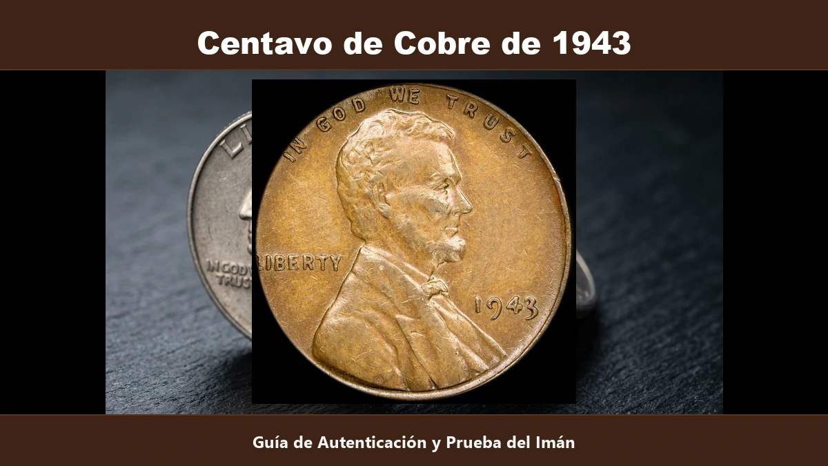 Centavo de cobre de 1943 prueba del iman valor y autenticidad numismatica