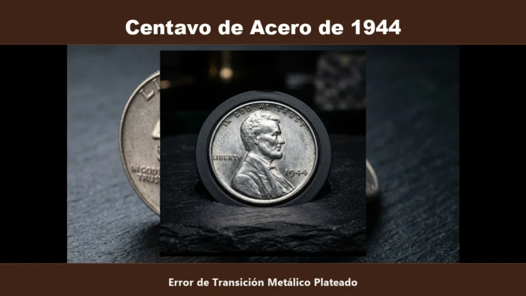 Centavo de acero de 1944 error de transicion plateado valor y prueba del iman