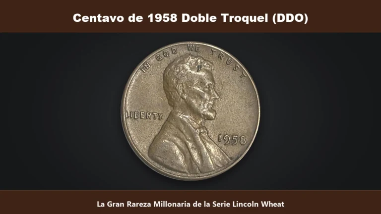 Centavo de 1958 doble troquel DDO error millonario solo tres ejemplares conocidos