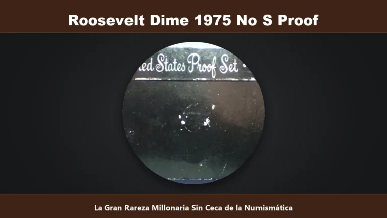 Roosevelt Dime 1975 No S Proof gran rareza millonaria sin ceca S