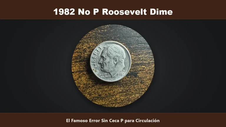 1982 No P Roosevelt Dime error sin ceca Filadelfia circulacion valor