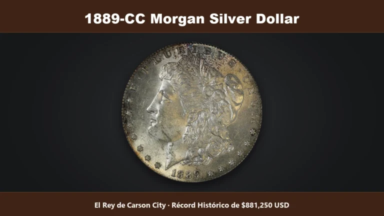 Dólar Morgan 1889-CC ceca Carson City valor histórico y curva de precios
