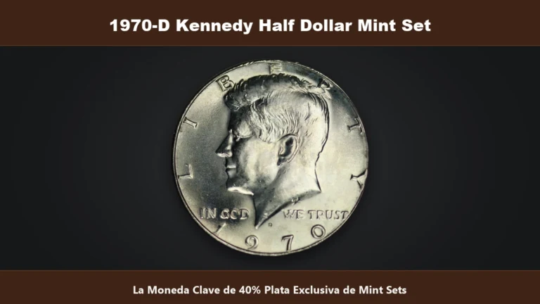 1970-D Kennedy Half Dollar moneda clave de cuarenta por ciento plata exclusiva de mint sets