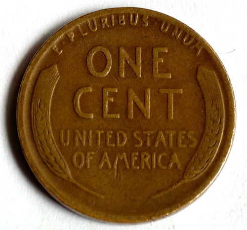 Reverso Clásico del Lincoln Wheat Cent con Espigas de Trigo