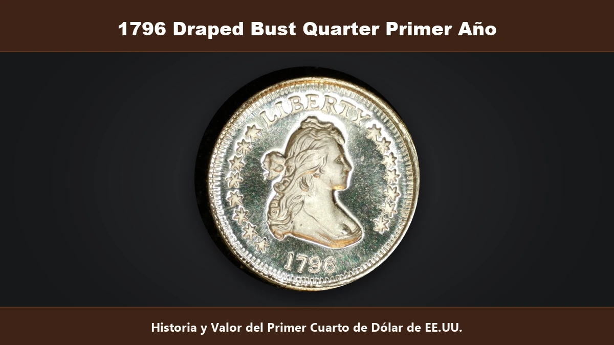 1796 Draped Bust Quarter historia y valor del primer cuarto de dolar acunado en EE.UU.
