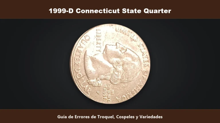 1999-D Connecticut State Quarter guia de errores de troquel cospeles y variedades valor numismatico