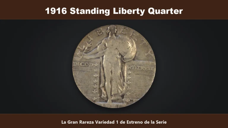 1916 Standing Liberty Quarter variedad 1 gran rareza de estreno valor coleccion