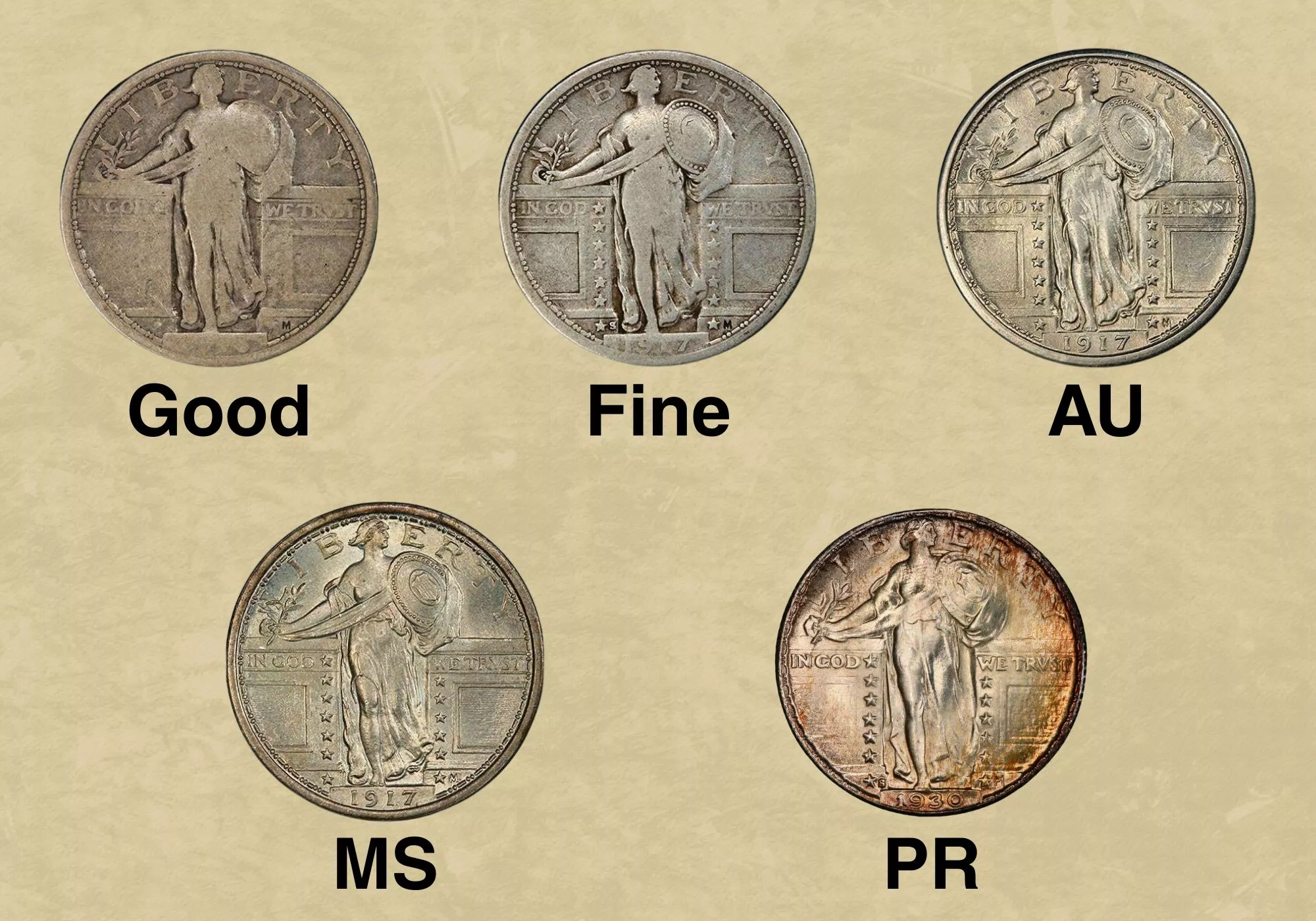 Quarter Standing Liberty