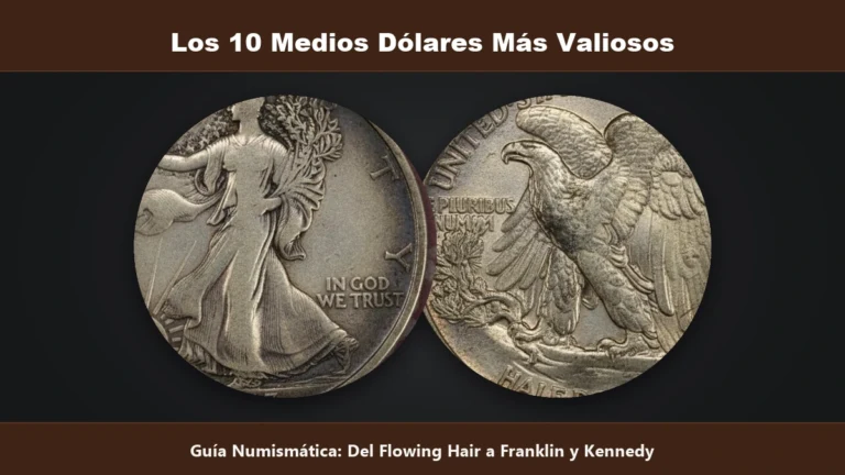Los 10 medios dolares de 50 centavos mas valiosos de EE.UU. Walking Liberty Franklin y Kennedy