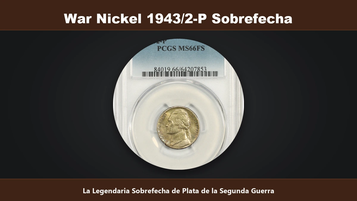 War Nickel 1943 sobre 2 Filadelfia sobrefecha de plata de la segunda guerra